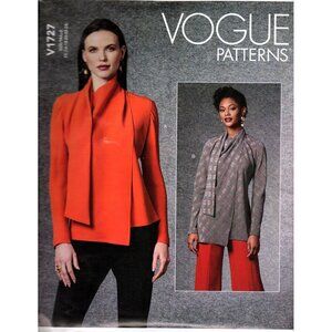Vogue Pattern V1727 Misses Blouse With Asymmetrical Front Easy Sewing